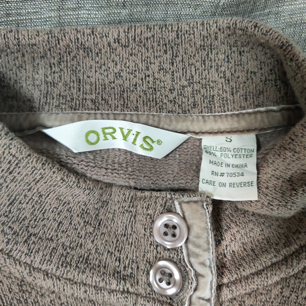 Orvis Button Pull Over Small Sweater 28" Collar To - image 3